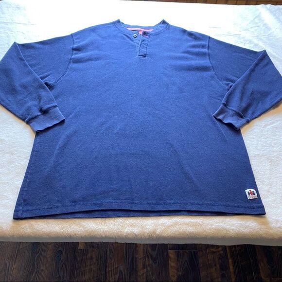 McCormick Farmall Other - McCormick Farmall International Harvester Waffle Knit Henley Shirt Size XXL